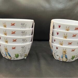 Easter Peter Rabbit Mini Bowls, 2 Sets of 4 - Peter Rabbit Melamine Mini Bowls